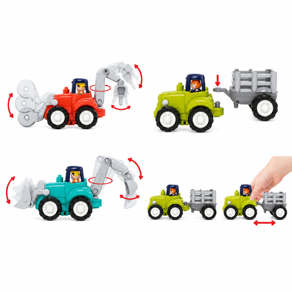 Hola Masinuta de Constructii - Jucarie Interactiva cu Frictiune