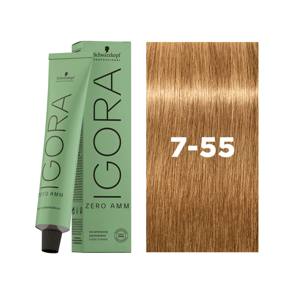 Schwarzkopf Professional Igora Zero AMM 7-55 60ml - Vopsea Permanenta Fara Amoniac