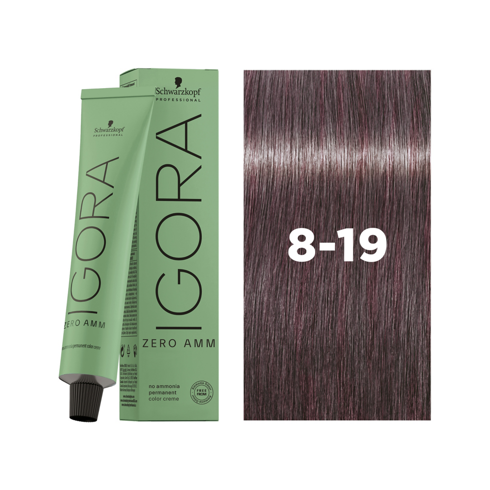 Schwarzkopf Professional Igora Zero AMM 8-19 60ml - Vopsea Permanenta Fara Amoniac