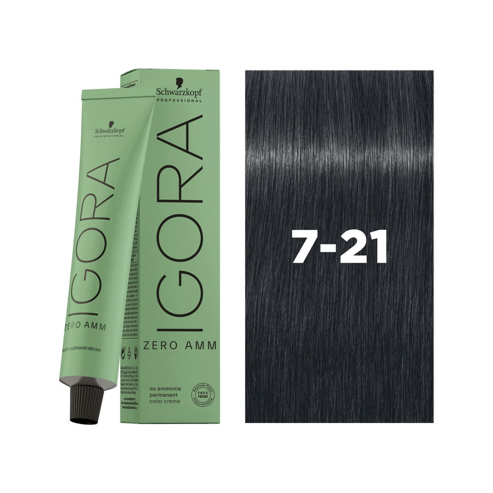 Schwarzkopf Professional Igora Zero AMM 7-21 60ml - Vopsea Permanenta Fara Amoniac