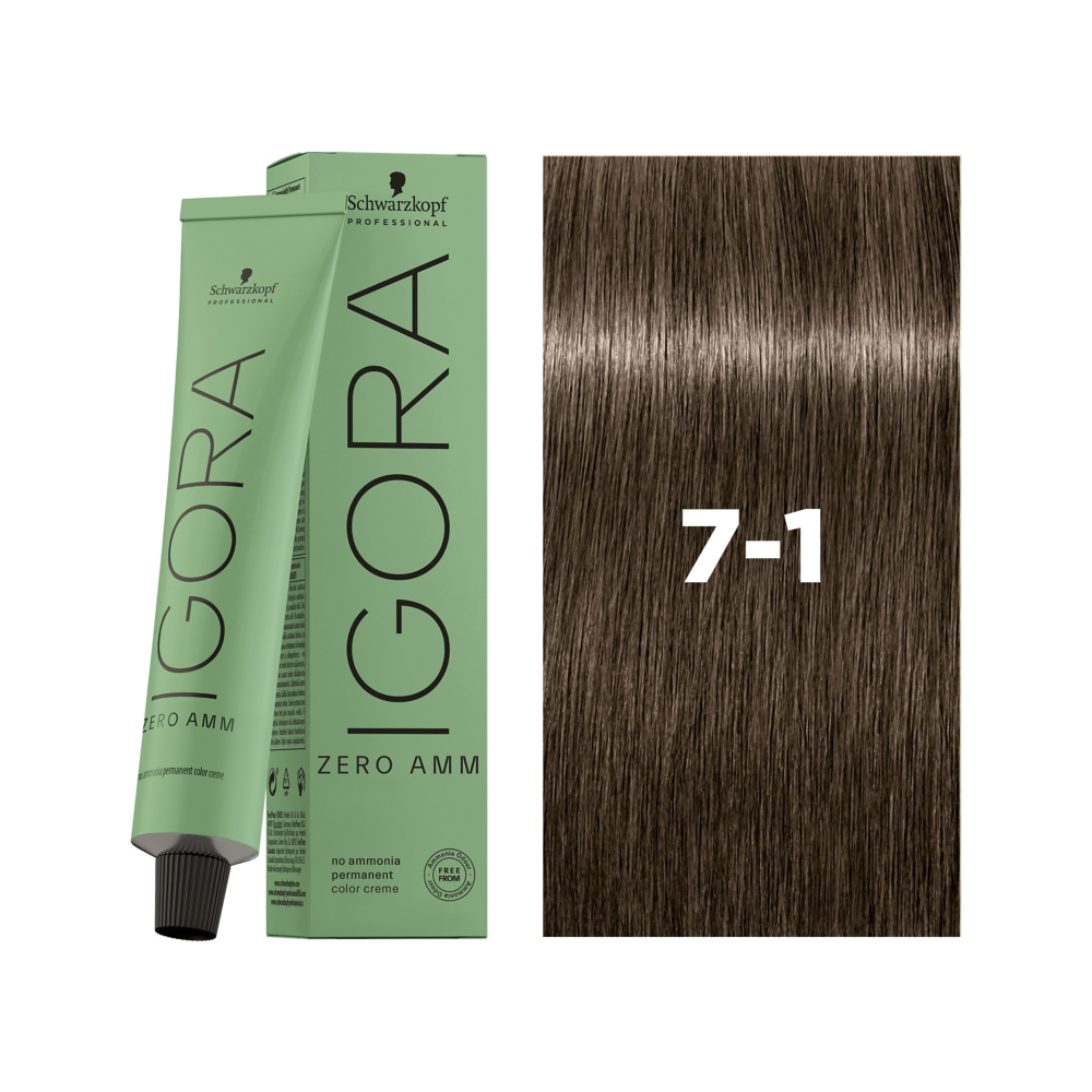 Schwarzkopf Professional Igora Zero AMM 7-1 60ml - Vopsea Permanenta Fara Amoniac