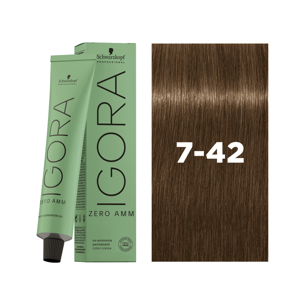 Schwarzkopf Professional Igora Zero AMM 7-42 60ml - Vopsea Permanenta Fara Amoniac