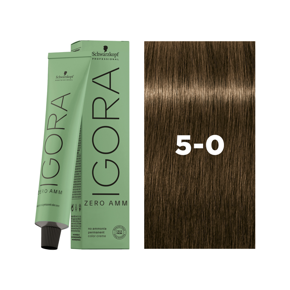 Schwarzkopf Professional Igora Zero AMM 5-0 60ml - Vopsea Permanenta Fara Amoniac