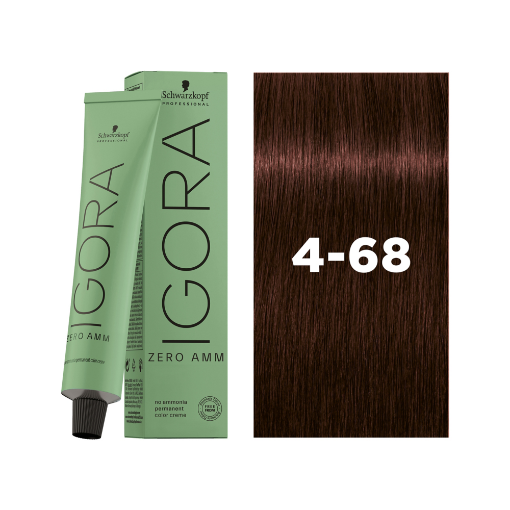 Schwarzkopf Professional Igora Zero AMM 4-68 60ml - Vopsea Permanenta Fara Amoniac