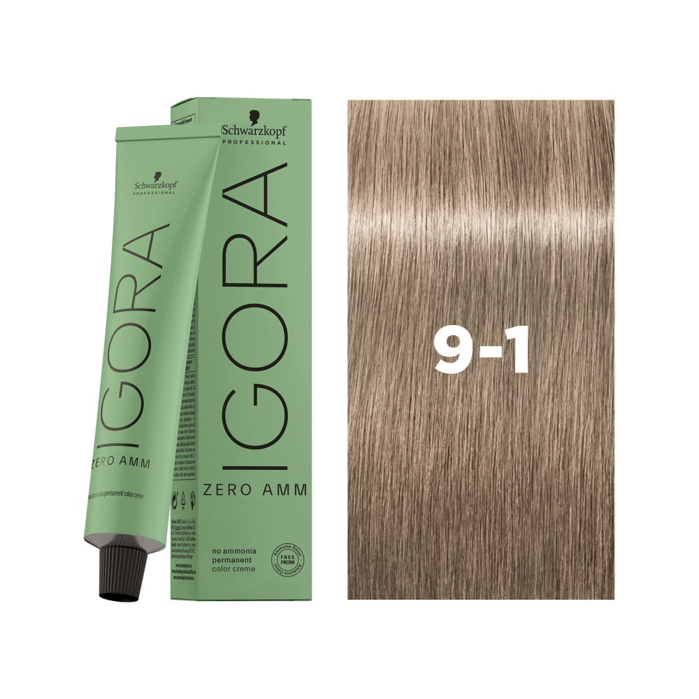 Schwarzkopf Professional Igora Zero AMM 9-1 60ml - Vopsea Permanenta Fara Amoniac