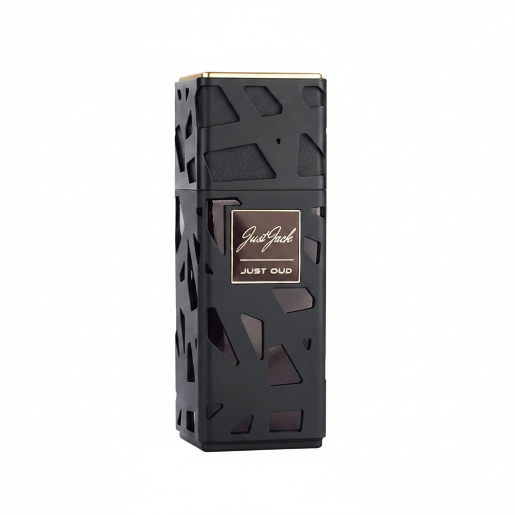 Just Jack Just Oud 100ml – un parfum oriental-lemnos intens si clasic, construit in jurul unui oud profund, condimentat si usor floral.
