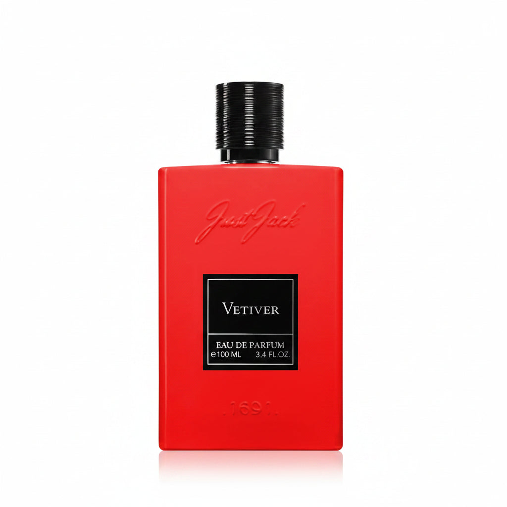 Just Jack Vetiver 100ml – un parfum masculin fresh, curat si elegant, construit in jurul notei de vetiver, cu un caracter verde, pamantiu si usor condimentat.