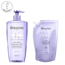 Încarcă imaginea în Galerie, Set Kerastase Blond Absolu Bain Lumiere - Sampon Reincarcabil 500ml si Rezerva 500ml
