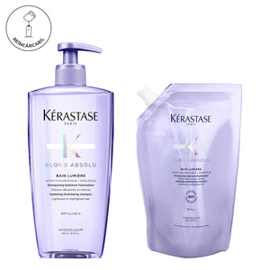 Set Kerastase Blond Absolu Bain Lumiere - Sampon Reincarcabil 500ml si Rezerva 500ml
