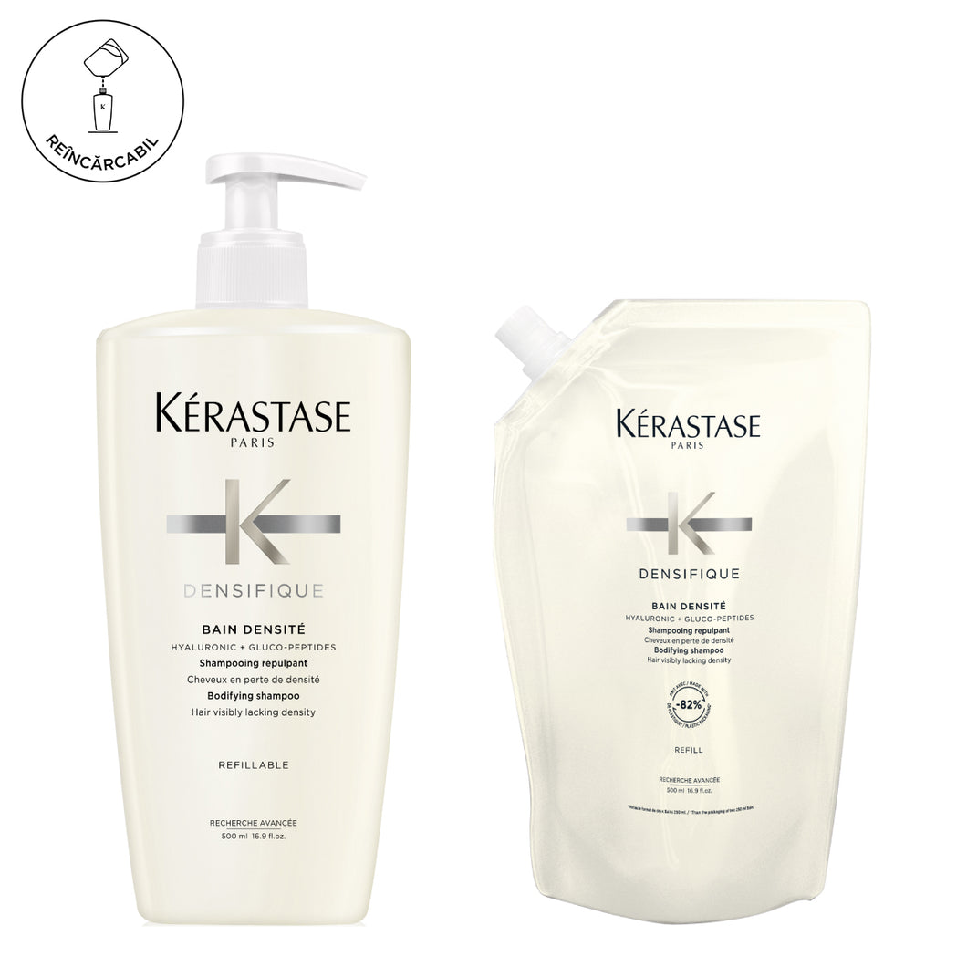 Set Kérastase Densifique Bain Densite - Sampon Reincarcabil 500ml si Rezerva 500ml