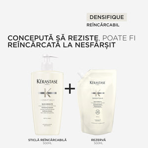 Set Kérastase Densifique Bain Densite - Sampon Reincarcabil 500ml si Rezerva 500ml