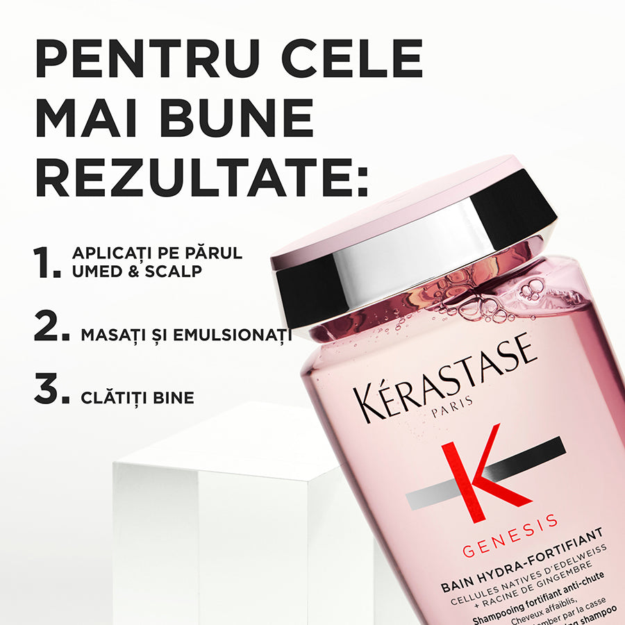 Kerastase Genesis Bain Hydra-Fortifiant 250ml - Sampon Pentru Par Gras Subtiat - Beauty Lounge