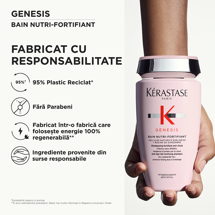 Kerastase Genesis Bain Nutri-Fortifiant Riche 250ml - Sampon Pentru Par Uscat - Beauty Lounge