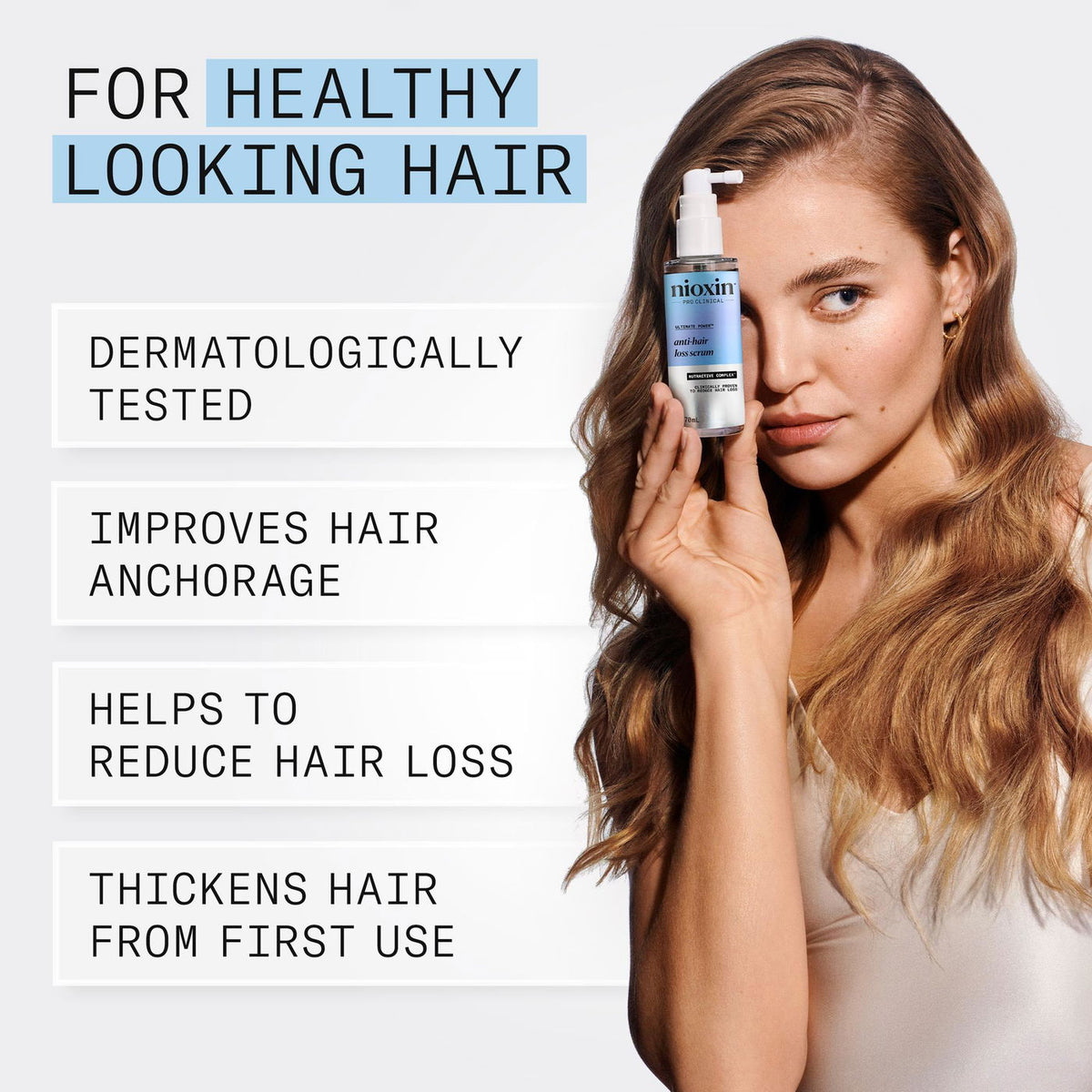Nioxin Anti Hair Loss Serum 70ml - Tratament Intensiv Impotriva Caderii Parului - Beauty Lounge