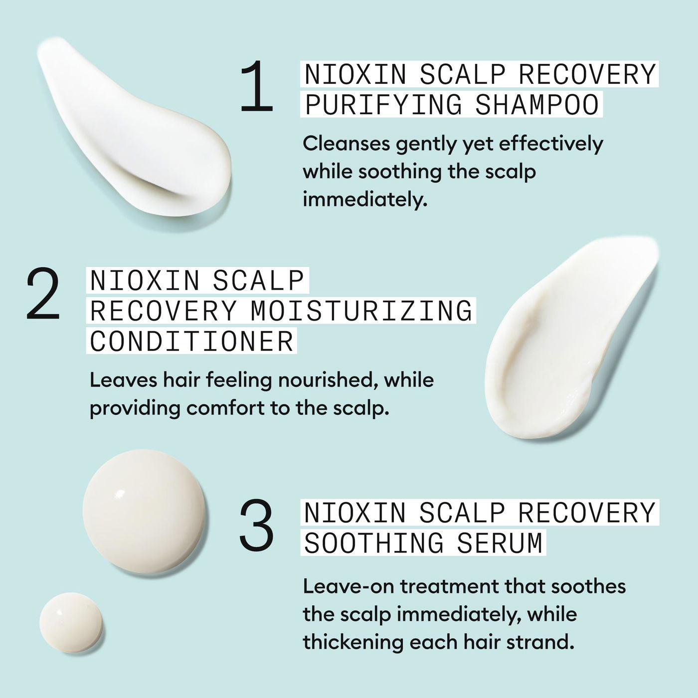 Nioxin Scalp Recovery Kit 3 200ml+200ml+100ml - Set Anti-Matreata - Beauty Lounge