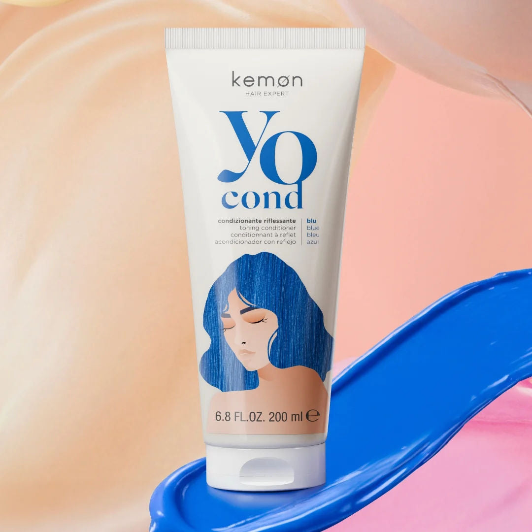 Kemon Yo Cond Blue 200ml - Balsam Nuantator Pentru Par Blond Deschis sau Decolorat