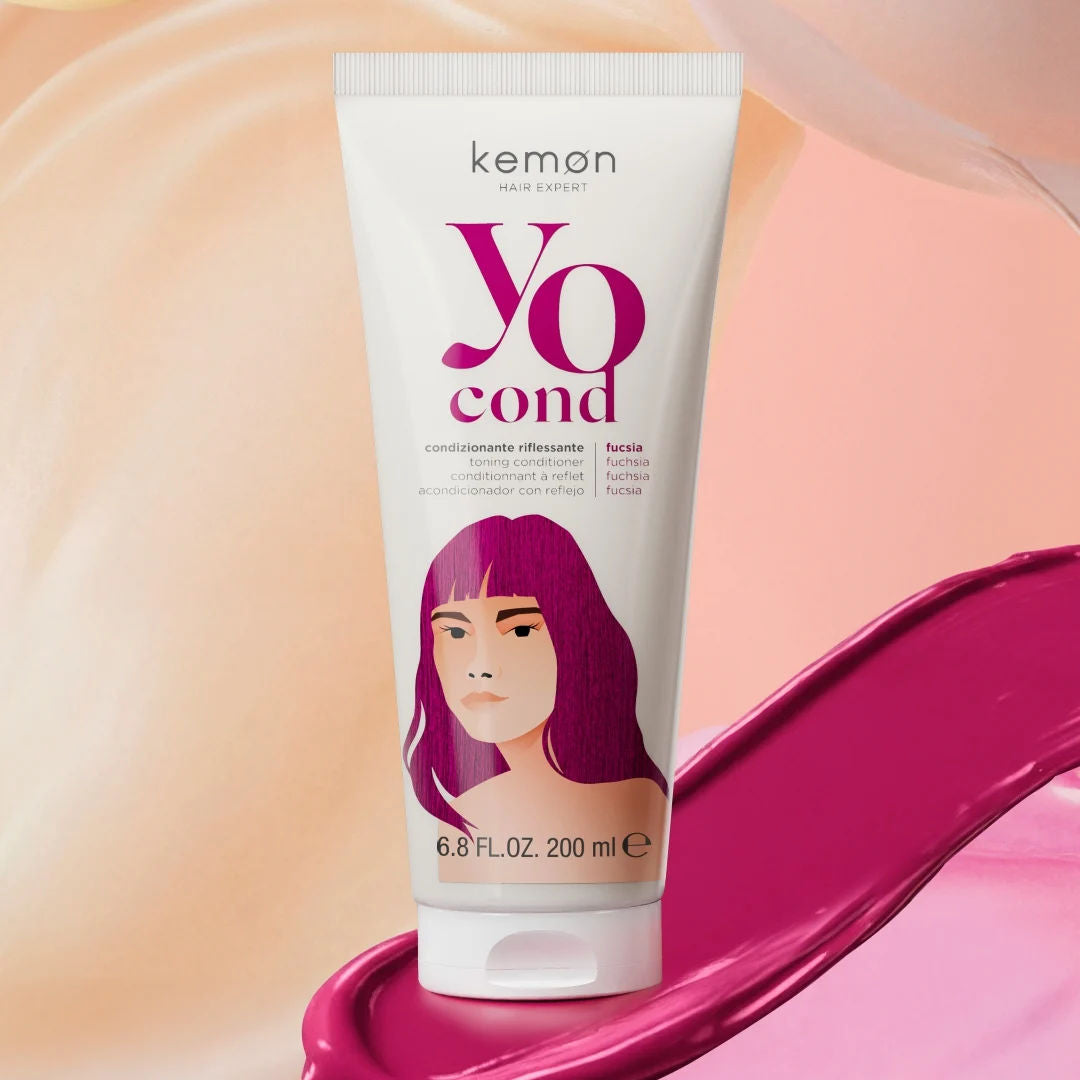 Kemon Yo Cond Fuchsia 200ml - Balsam Nuantator Pentru Par Blond Deschis sau Decolorat