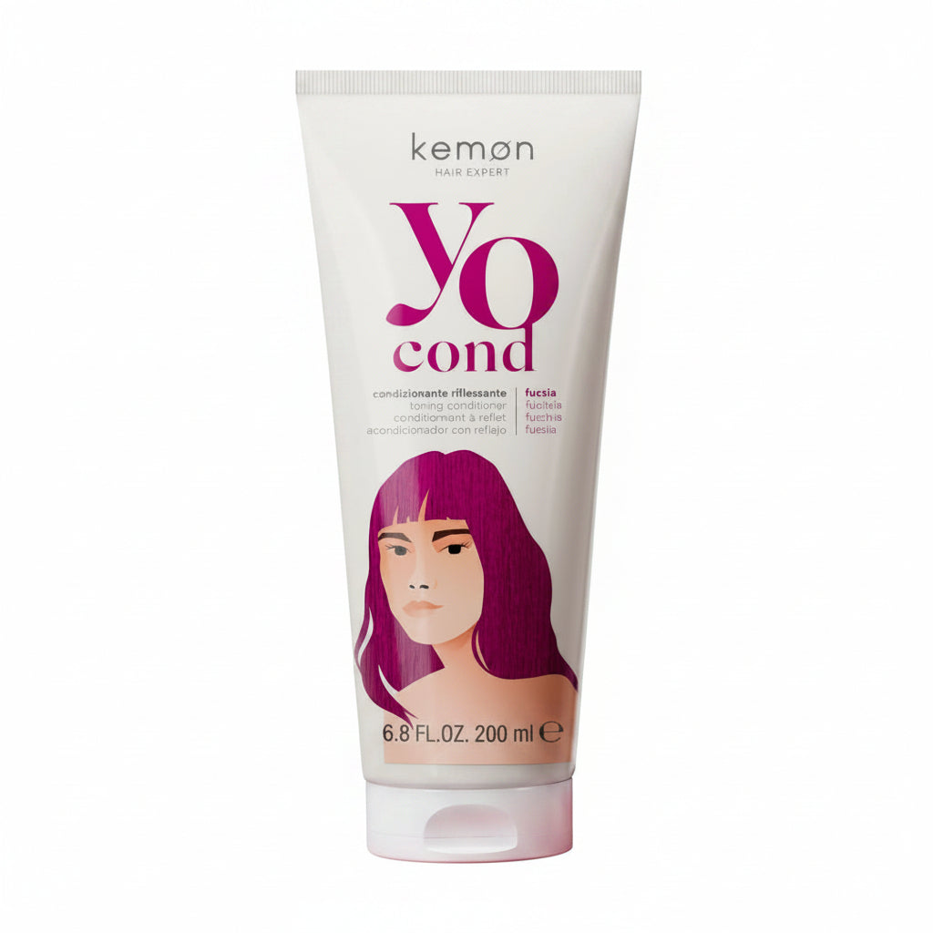 Kemon Yo Cond Fuchsia 200ml - Balsam Nuantator Pentru Par Blond Deschis sau Decolorat