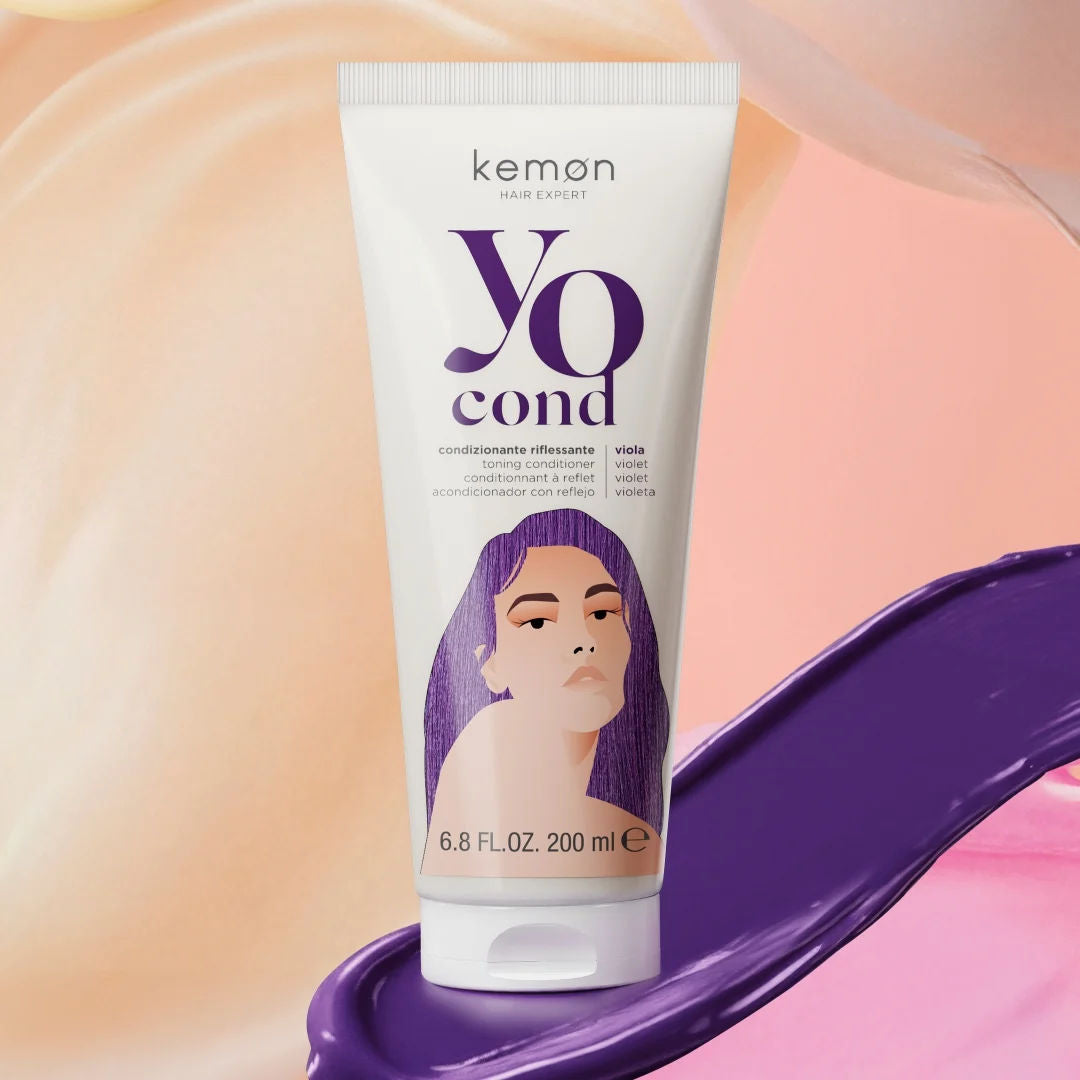 Kemon Yo Cond Violet 200ml - Balsam Nuantator Pentru Par Blond Deschis sau Decolorat