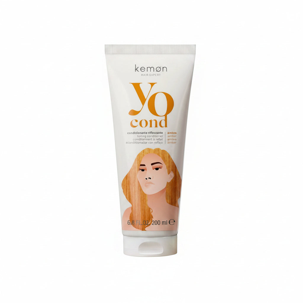 Kemon Yo Conditioner Amber 200ml - Balsam Nuantator Pentru Par Blond si Saten Inchis