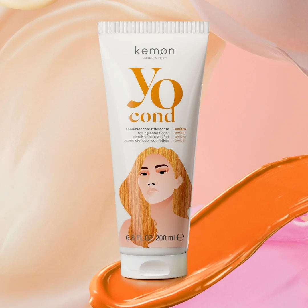 Kemon Yo Conditioner Amber 200ml - Balsam Nuantator Pentru Par Blond si Saten Inchis