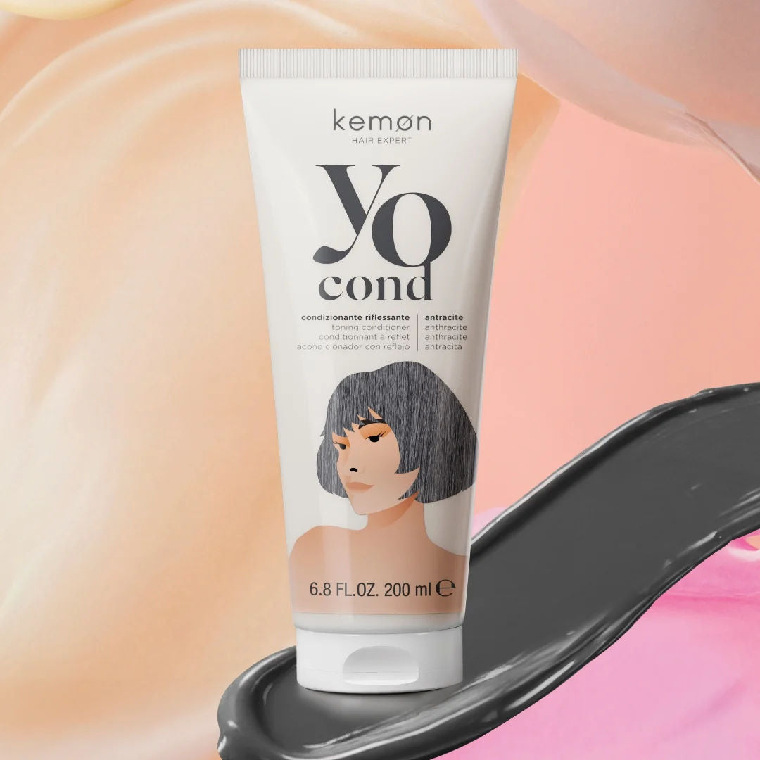 Kemon Yo Conditioner Antracite 200ml - Balsam Nuantator pentru Par Saten Inchis si Castaniu