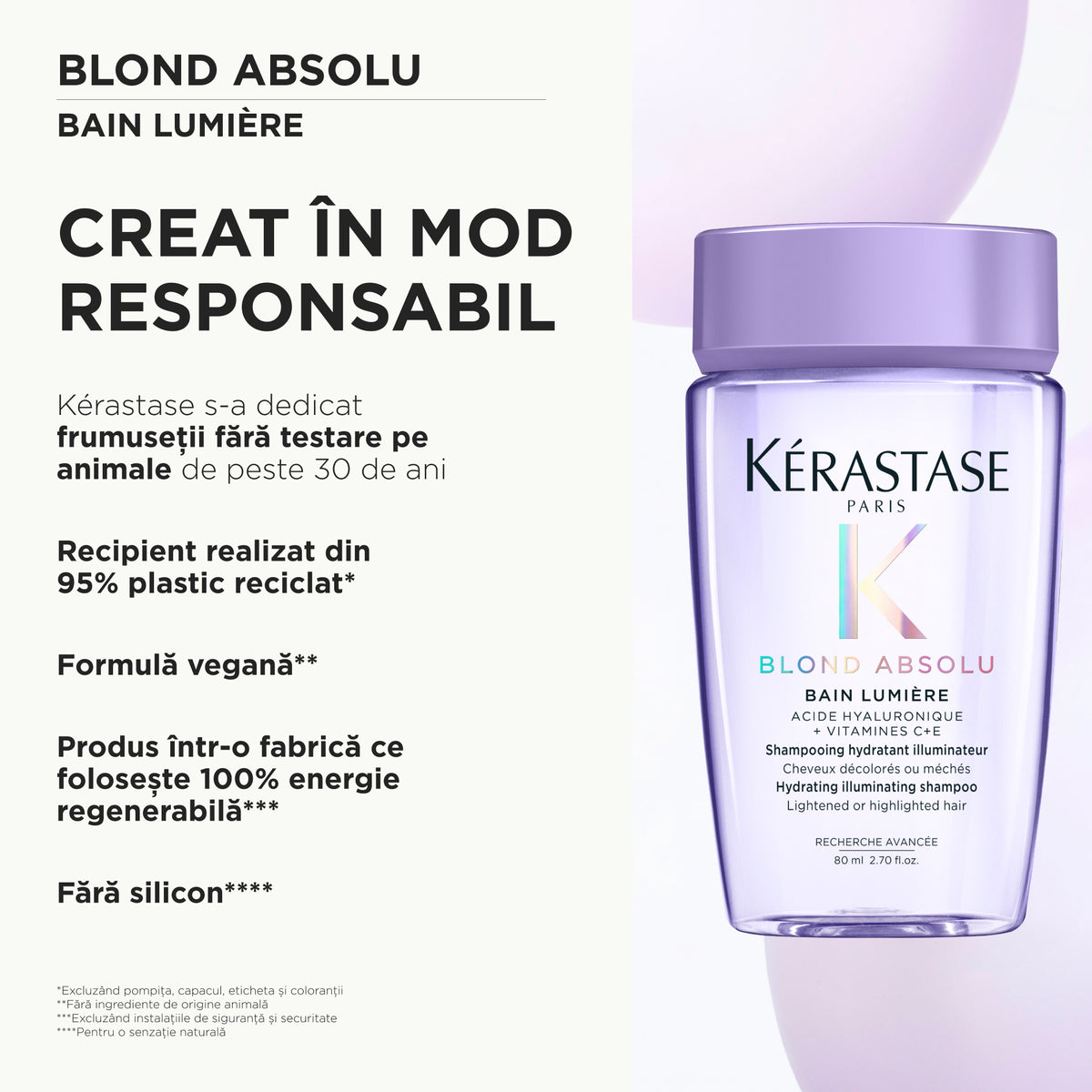 Kerastase Blond Absolu Bain Lumiere 80ml - Sampon Hidratant Iluminator Pentru Par Blond