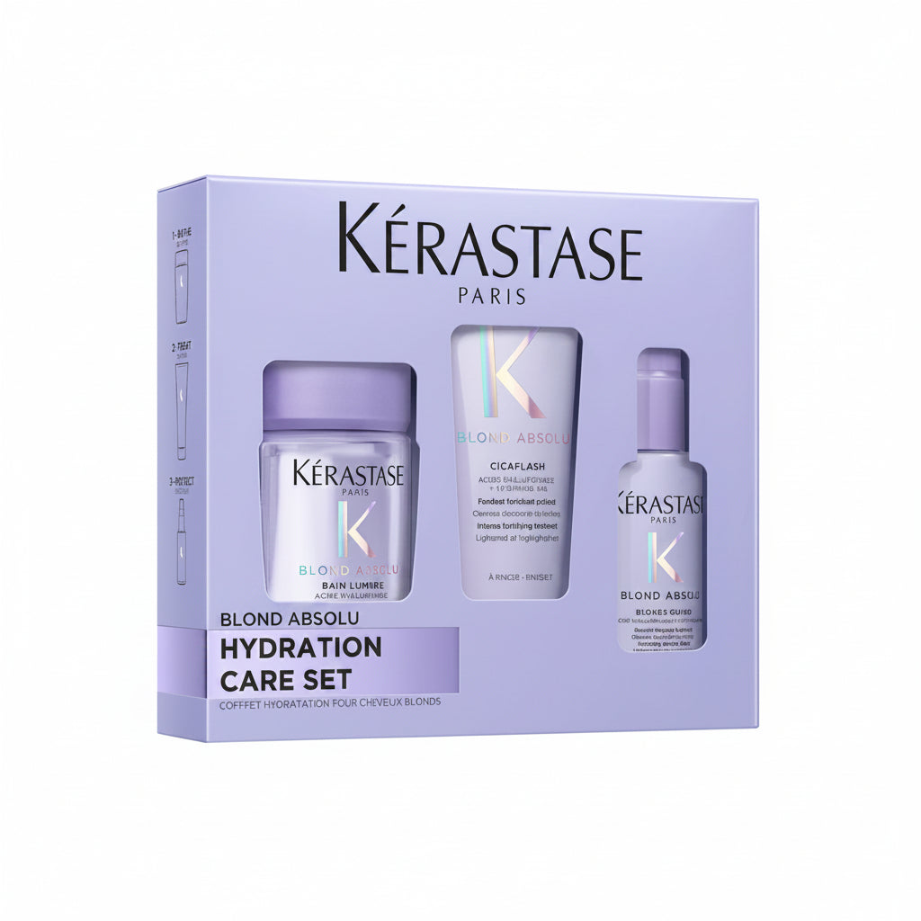 Kerastase Blond Absolu Discovery Set - Bain Lumiere 80ml + Fondant Cicaflash 75ml + Blonde Guard