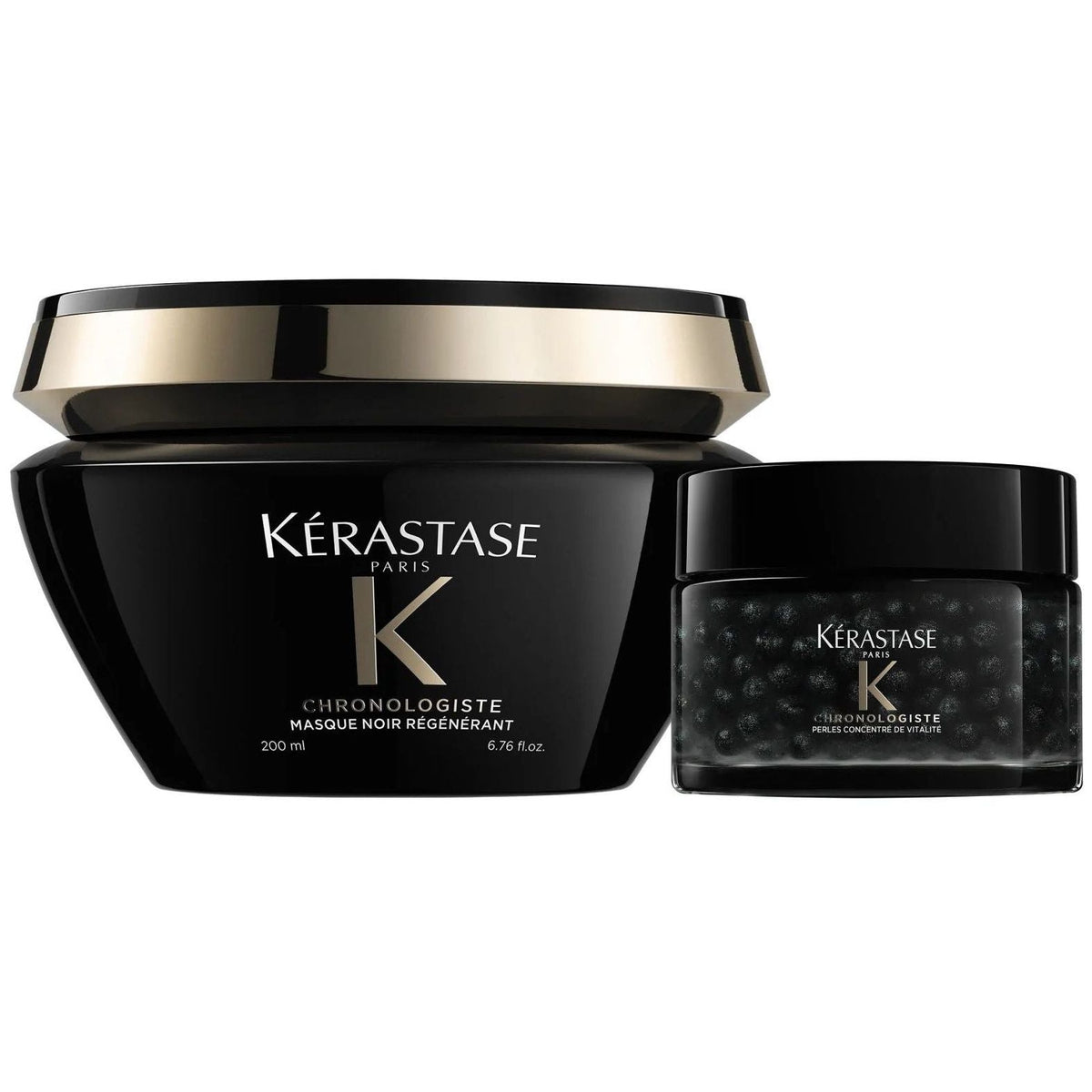Kerastase Chronologiste Rituel Noir Regenerant - Tratament Luxos Masca 200ml si Perle 50ml - Beauty Lounge