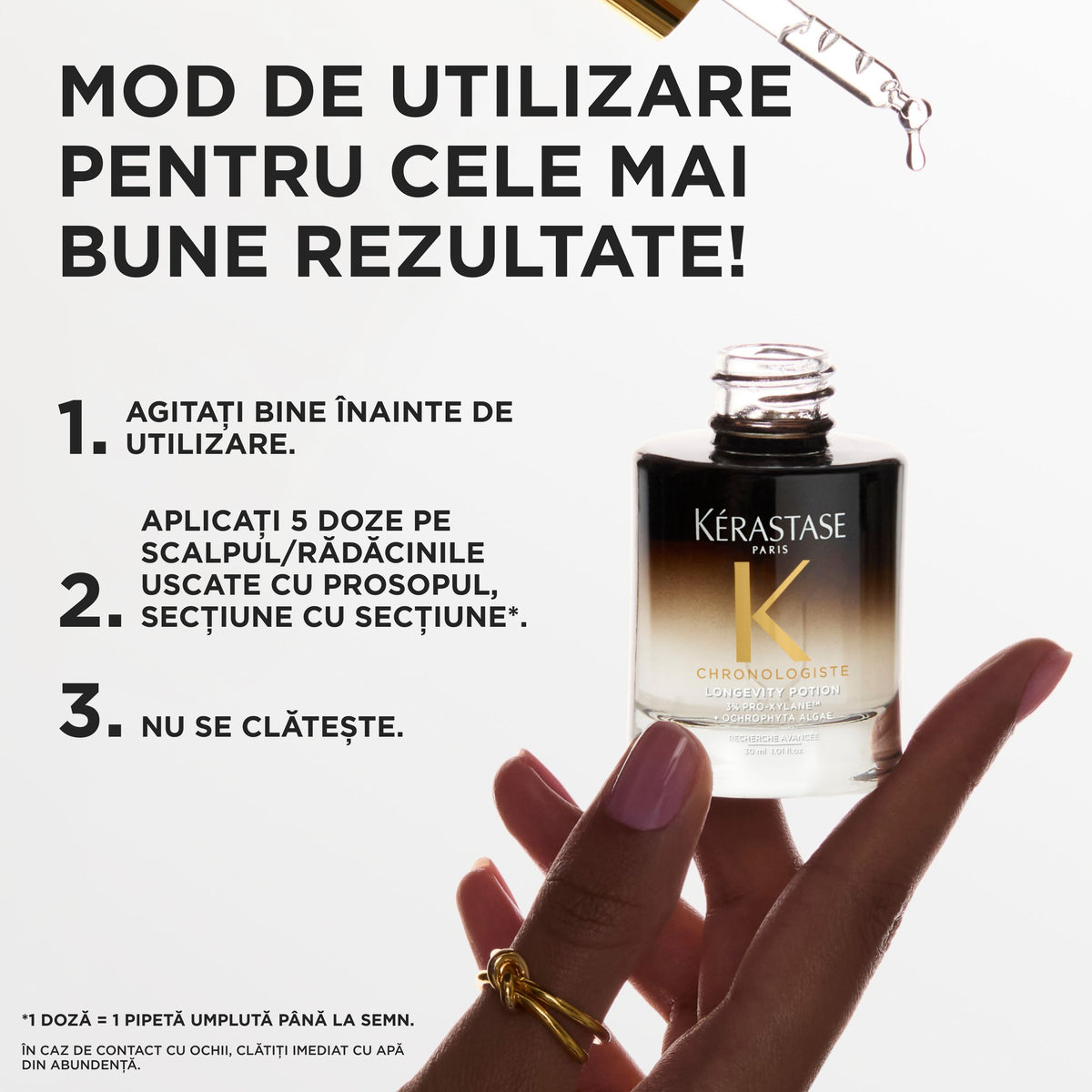 Kerastase Chronologiste Longevity Potion 30ml - Serum Revitalizant Pentru Scalp