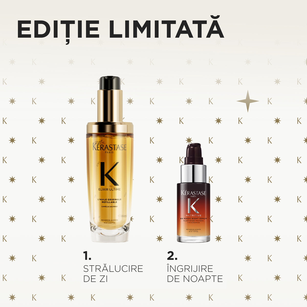 Kerastase Iconics Duo Holiday - 8H Magic Night Serum 30ml + Elixir Ultime 75ml