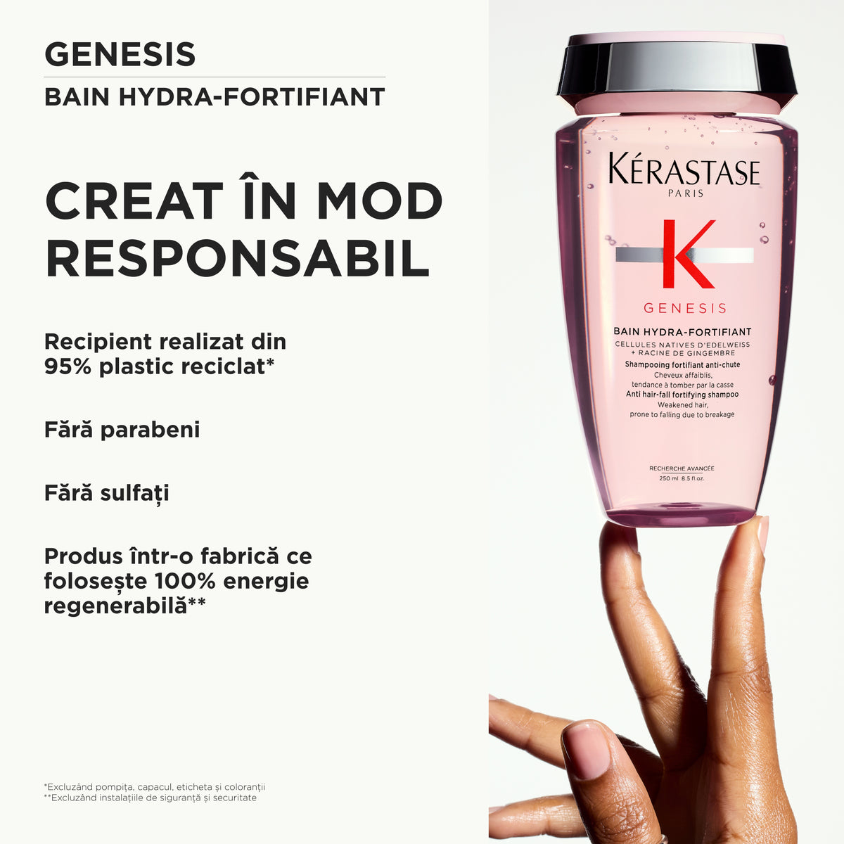 Kerastase Genesis Bain Hydra-Fortifiant 250ml - Sampon Pentru Par Gras Subtiat