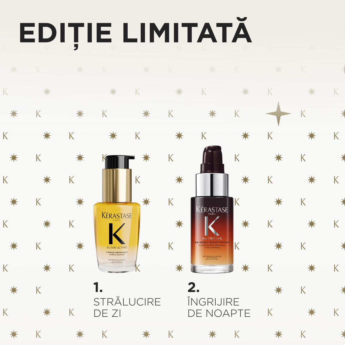 Kerastase Mini Hero Duo Holiday - 8H Magic Night Serum 30ml + Elixir Ultime 30ml