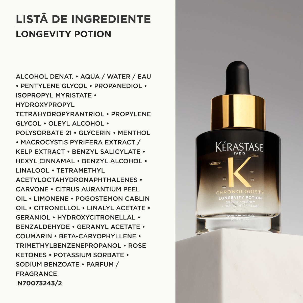 Kerastase Chronologiste Longevity Potion 30ml - Serum Revitalizant Pentru Scalp