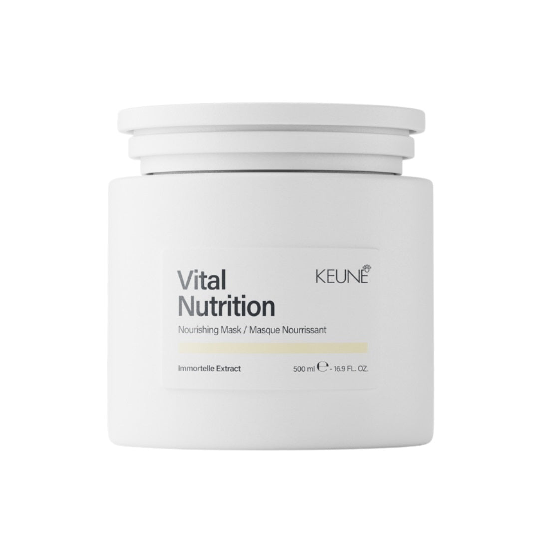 Vital Nutrition Nourishing Mask, un tratament bogat și ultra-hidratant, conceput pentru a îngriji în profunzime, a repara și a reda finețea părului.