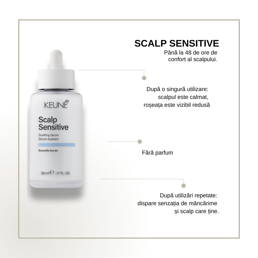 Keune Care Scalp Sensitive Serum 50ml - Ser Pentru Calmarea si Protectia Scalpului Sensibil