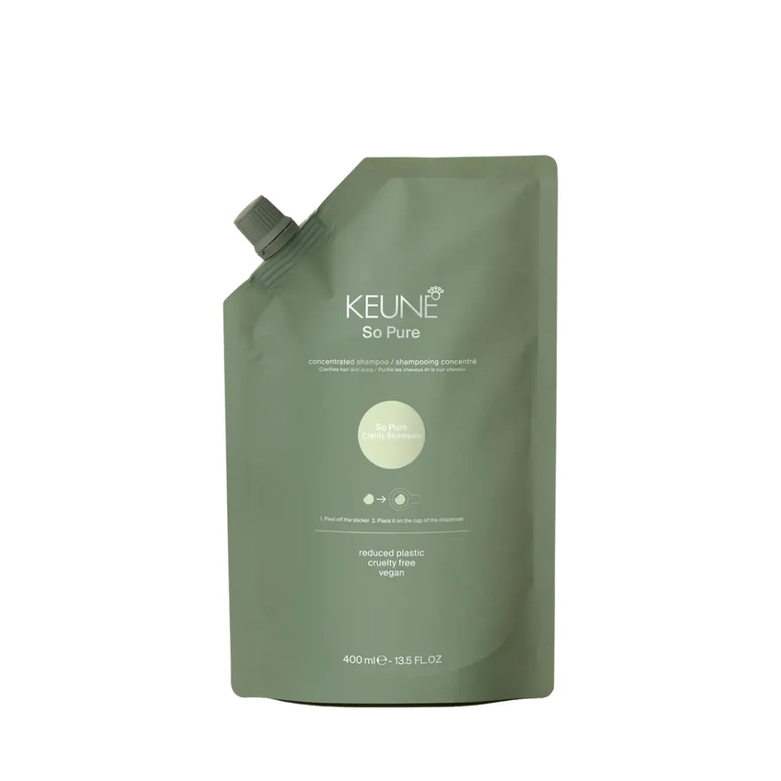 Keune So Pure Clarify Shampoo Refill 400ml - Sampon Purifiant pentru Par si Scalp Gras