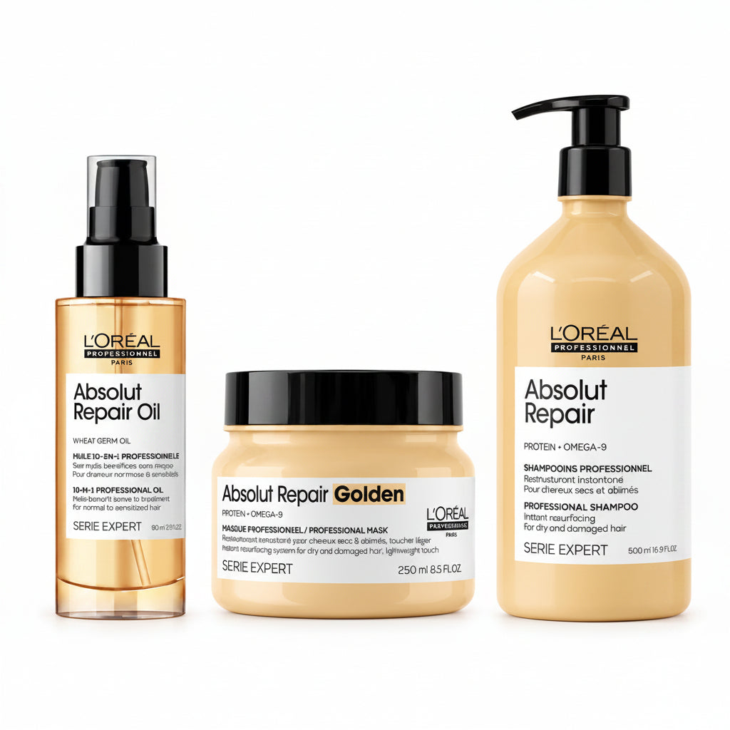 Set L’Oreal Absolut Repair GOLD - Sampon 500ml + Masca 250ml + Ulei 90ml