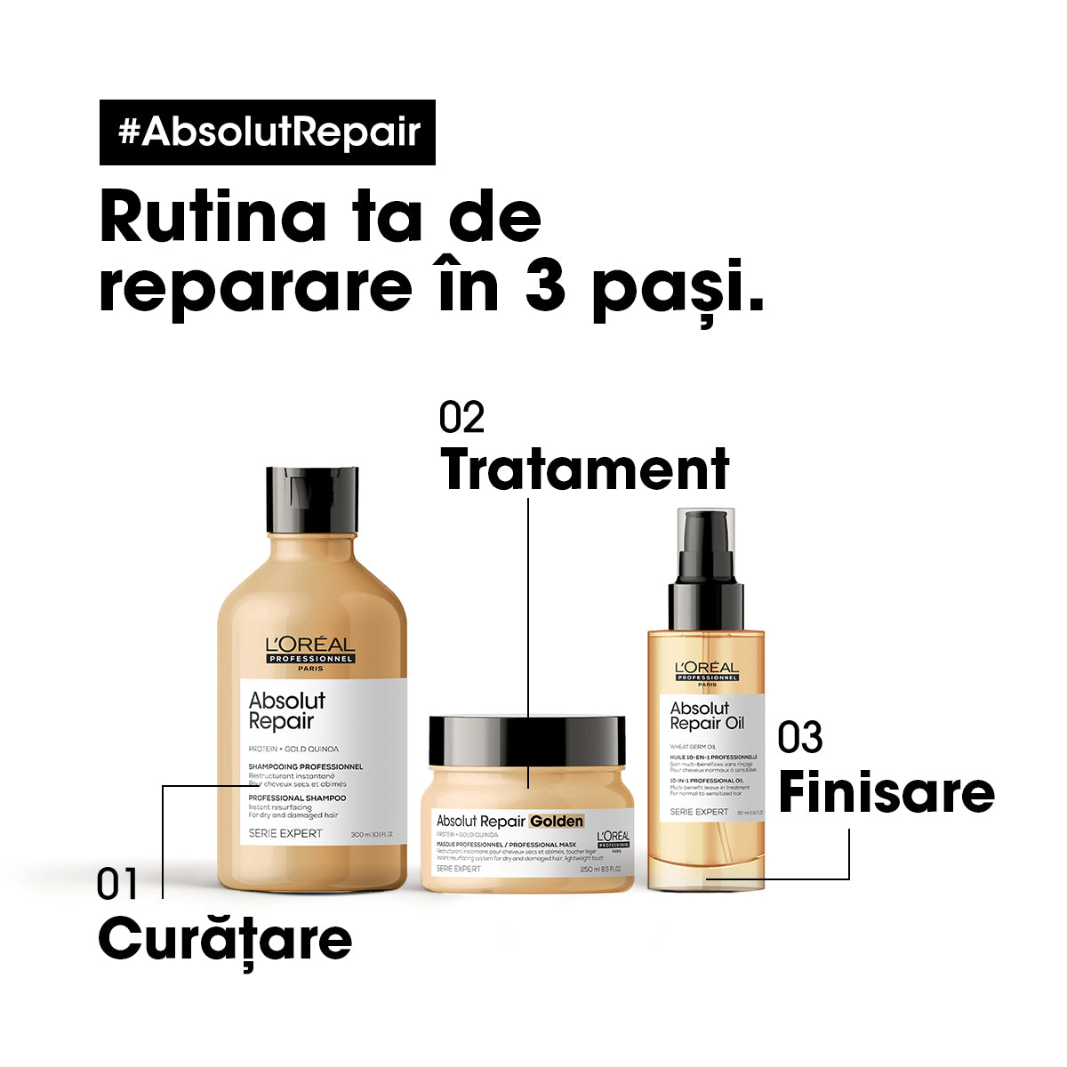 L'Oreal Professionnel SE Absolut Repair GOLD Masca aurie 250ml - Beauty Lounge