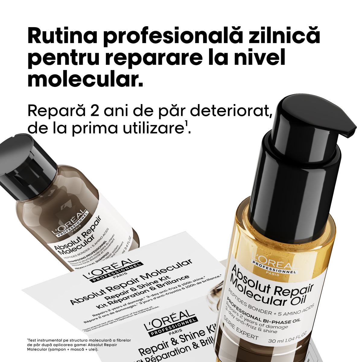 L'Oreal Professionnel SE Absolut Repair Molecular - Set Travel Size DUO Sampon+Ulei Bifazic