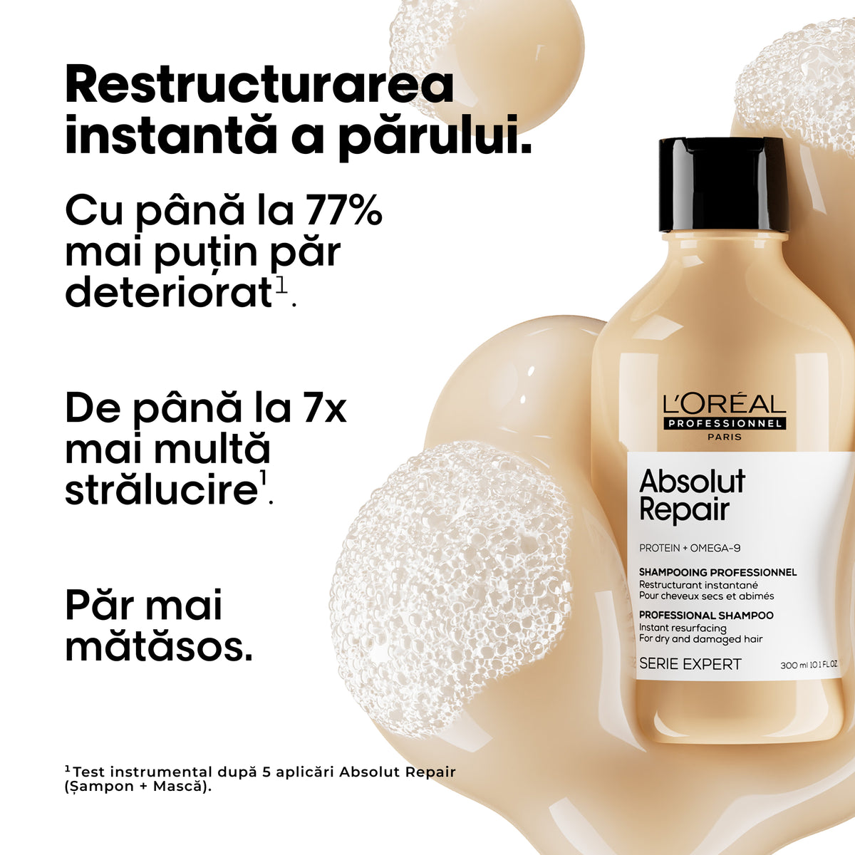 L'Oreal Professionnel SE Absolut Repair Sampon 300ml - Sampon Pentru Par Uscat si Deteriorat