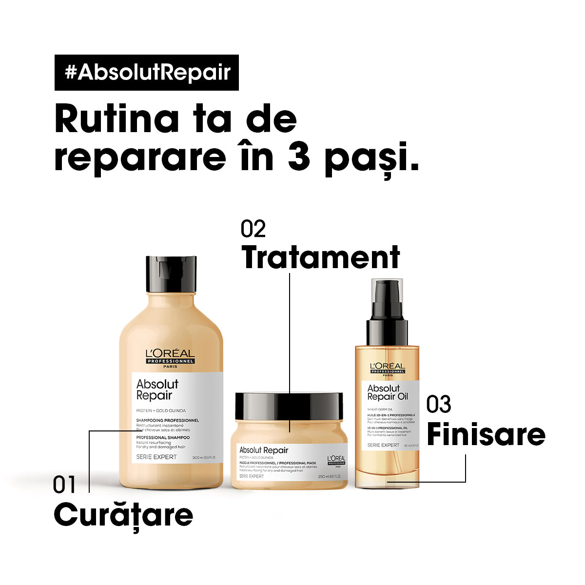 L'Oreal Professionnel SE Absolut Repair Masca 250ml - Masca Profund Reparatoare Pentru Par Uscat