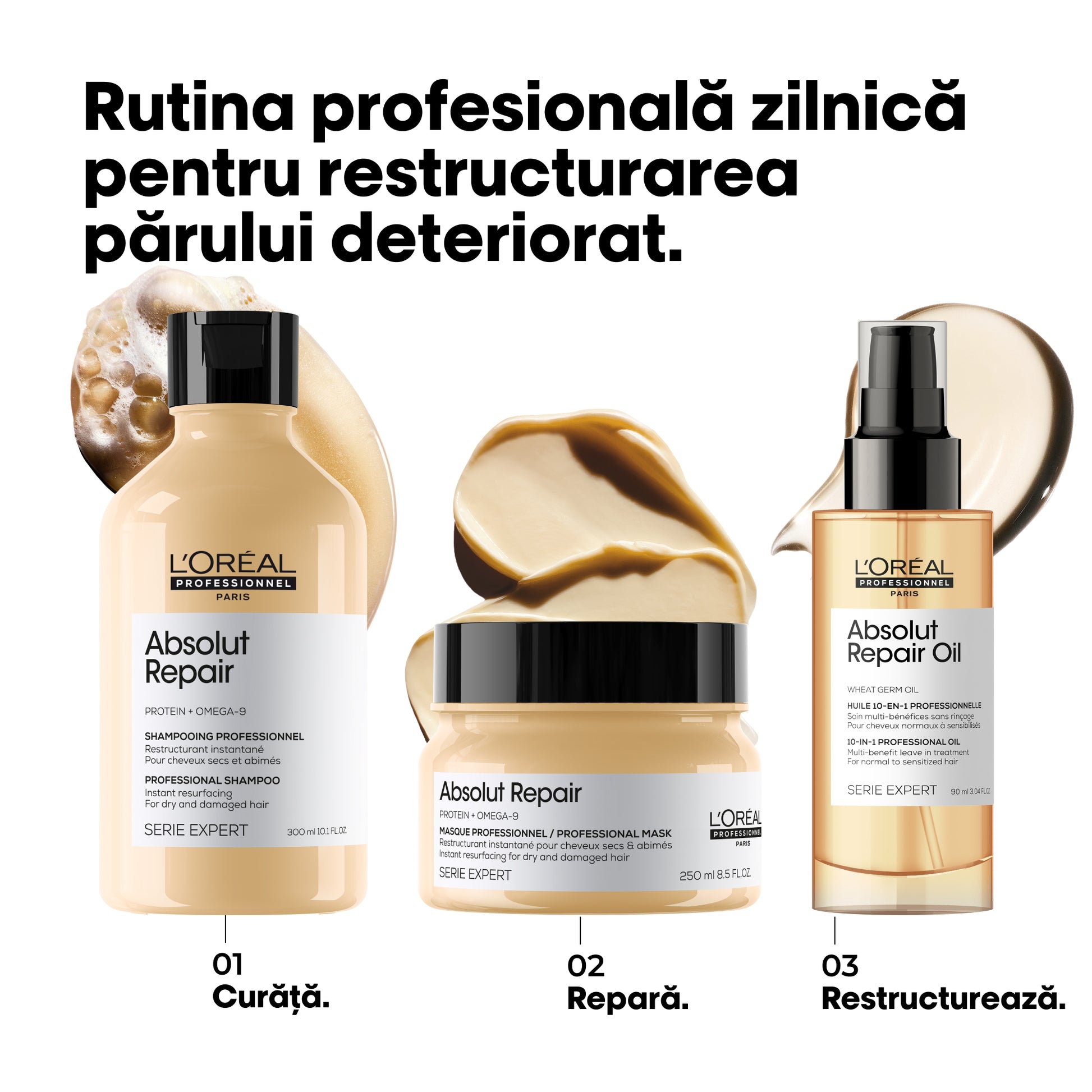 L'Oreal Professionnel SE Absolut Repair 1000ml - Rezerva Sampon Pentru Par Deteriorat