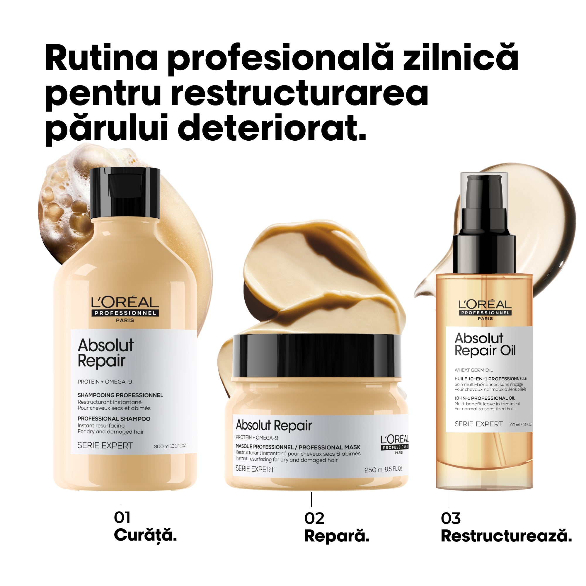 L'Oreal Professionnel SE Absolut Repair 1000ml - Rezerva Sampon Pentru Par Deteriorat