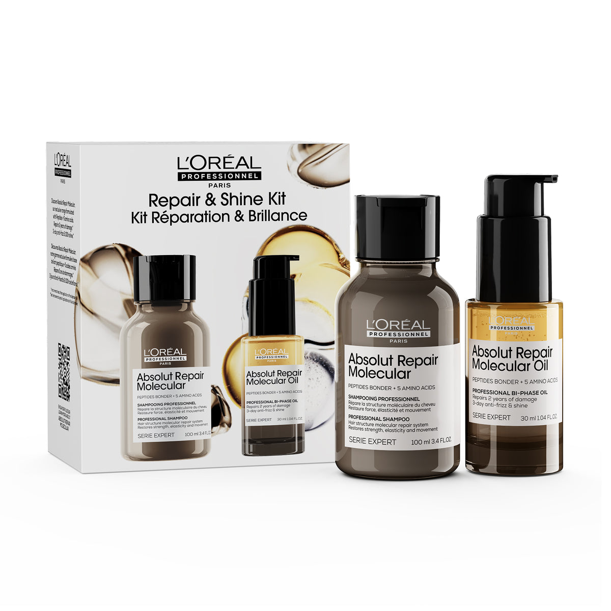 L'Oreal Professionnel SE Absolut Repair Molecular - Set Travel Size DUO Sampon+Ulei Bifazic
