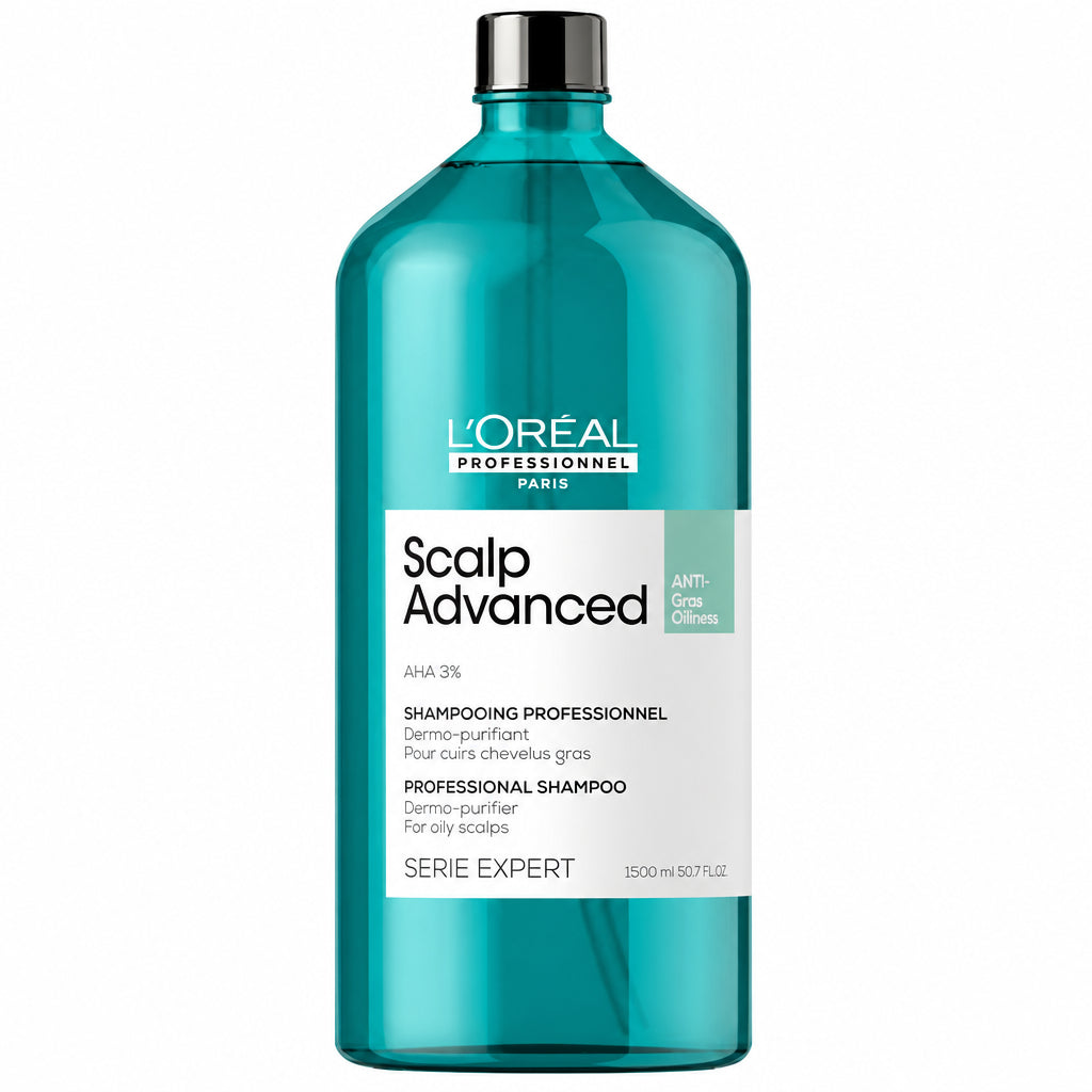 L'Oréal Professionnel Scalp Advanced 1500ml - Sampon Purifiant Pentru Par Gras cu AHA 3%