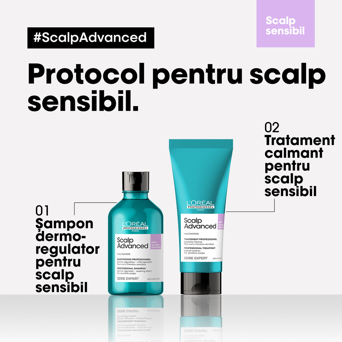 L'Oreal Professionnel SE Scalp Advanced Anti-Discomfort 300ml - Sampon Dermo-Regulator Niacinamide