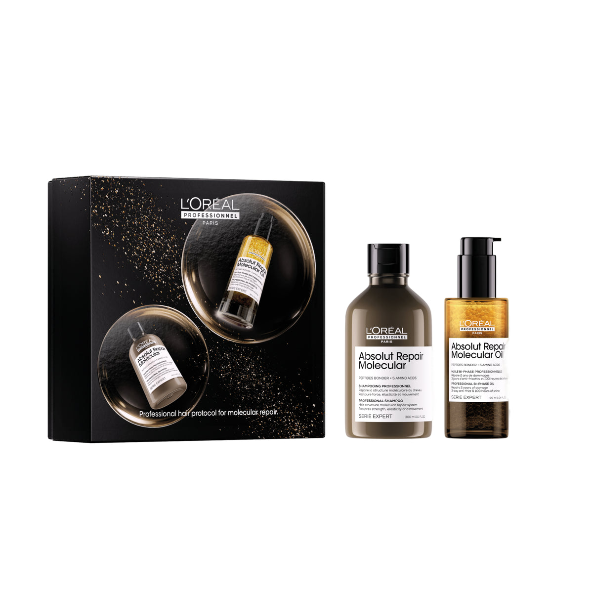 L’Oreal Professionnel SE Absolut Repair Molecular Set - Sampon 300ml + Ulei Bifazic 90ml