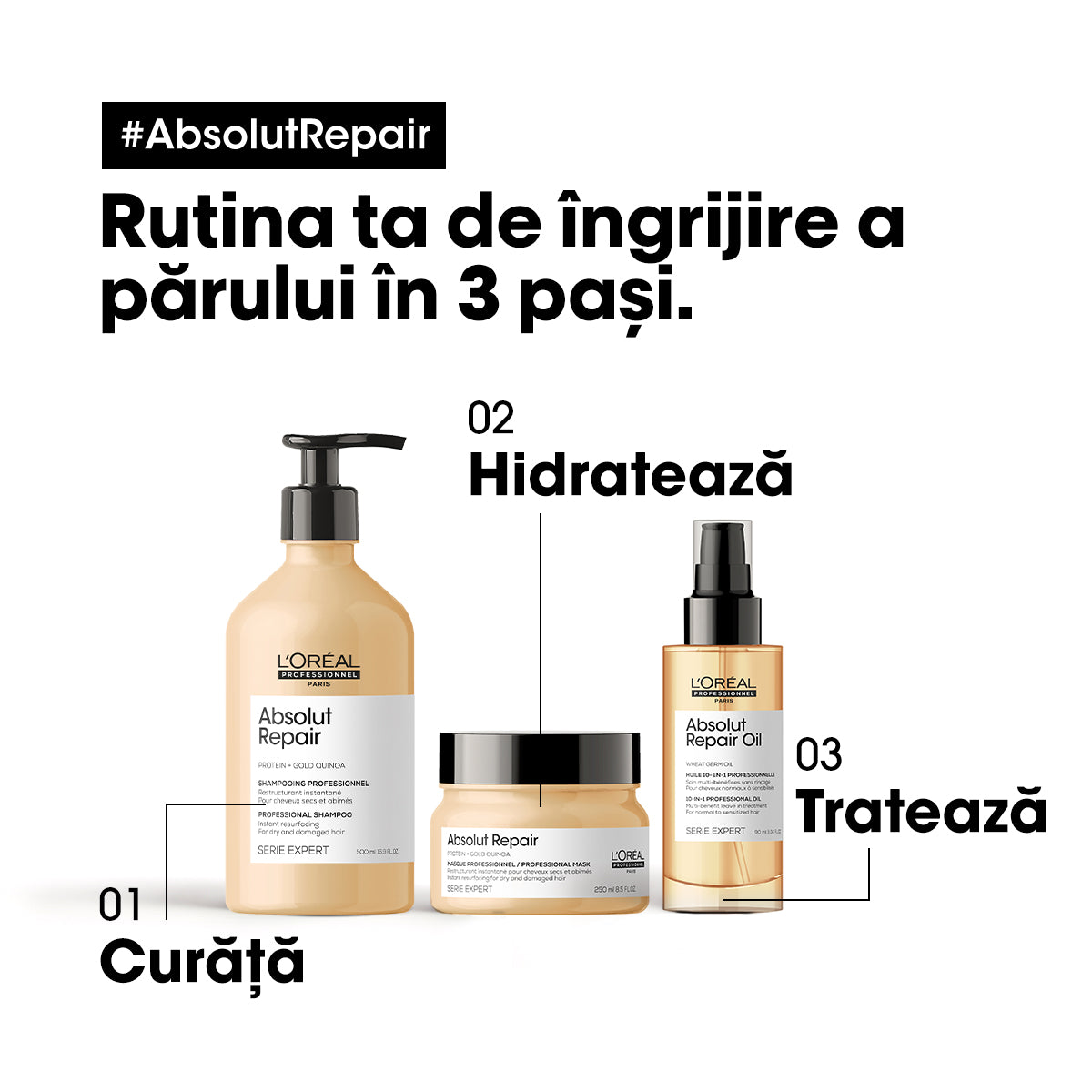 L'Oreal Professionnel SE Absolut Repair Ulei 10IN1 90ml - Ulei Pentru Par Uscat si Deteriorat