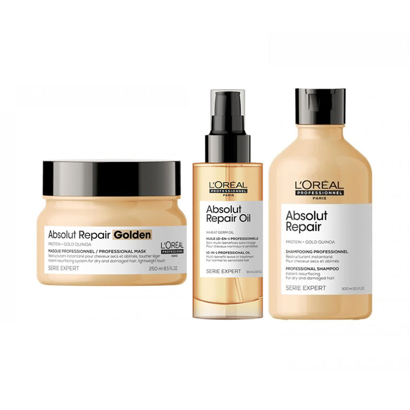 Set L'Oreal Professionnel SE Absolut Repair - Sampon 300ml Masca 250ml si Ulei 90ml